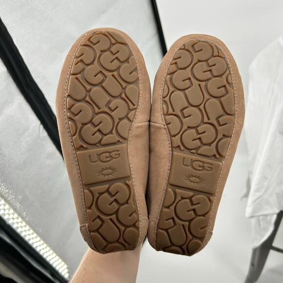 Women's 'Beachwood' UGG Dakota Bling Bow Shearling Lined Moccasins Slippers 6M - Picture 8 of 8